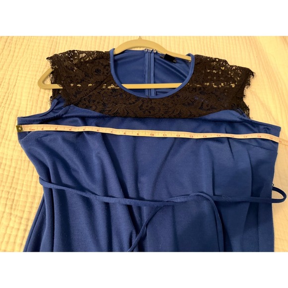 Oh Baby by Motherhood‎ Blue Lace Sleeve Maternity Dress Size L - Picture 6 of 8